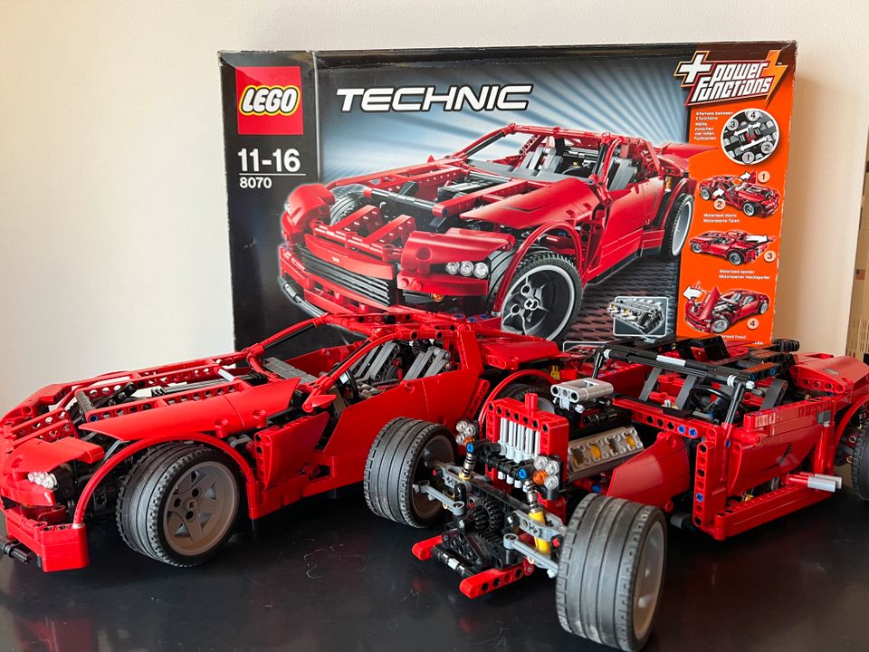Lego Technic 8070 -Super Car Doppelpack - inkl. Aufkleber und OVP in Eichstetten am Kaiserstuhl