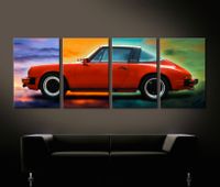 RED PORSCHE 911 TARGA Leinwand Bild Sportwagen Oldtimer Deko XL Nordrhein-Westfalen - Rüthen Vorschau