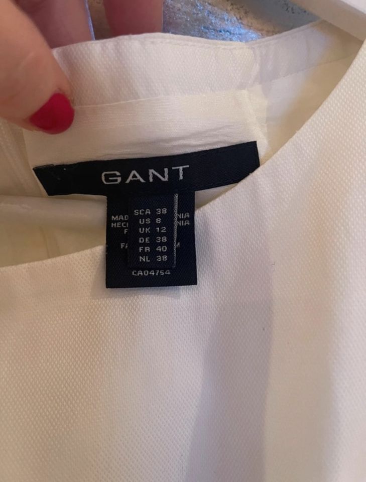 Kleid Etuikleid Gant neuwertig weiß Größe 38 in Hamburg