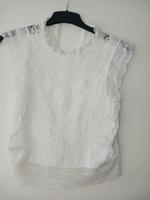 Weißes Blusenshirt mit Spitze ONLY M Saarland - Bous Vorschau