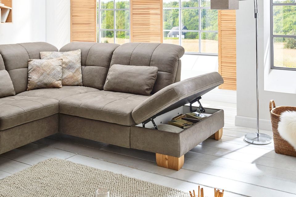 0% FINANZIERUNG INDIVIDUELL PLANBARE - U WOHNLANDSCHAFT / Eck & Funktions Couch / U - Couch Kopf & Sitztiefenverstellung Schlaffunktion Sofa Eckcouch Sessel Hocker in Pampow