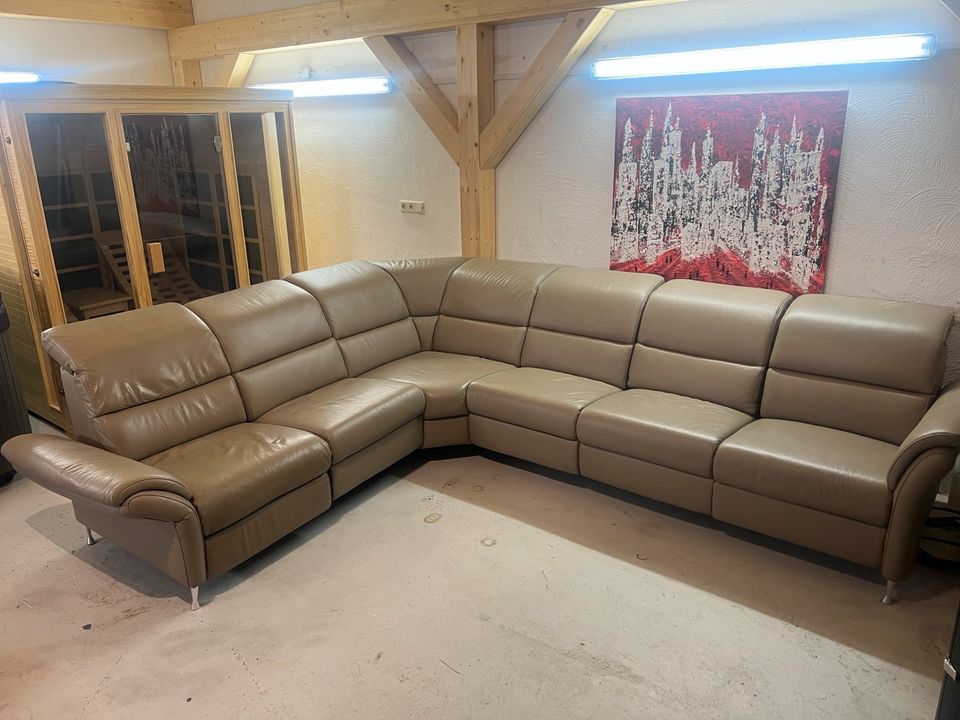 Elektrische Leder Couch - Sofa in Bruchsal