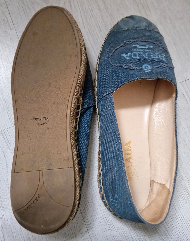 PRADA Damen Espadrilles Jeans Slipper Schuhe 36 37 in Wieseth