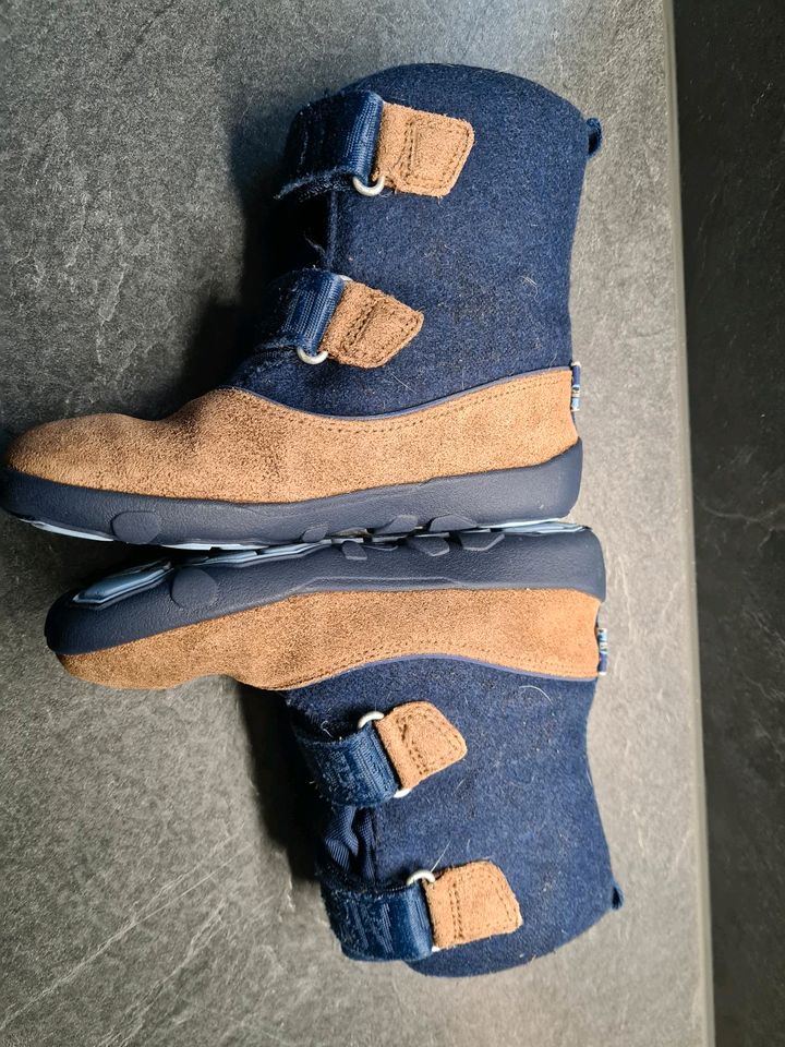 Affenzahn Winterstiefel Bär blau und braun Größe 31 in Rheinberg