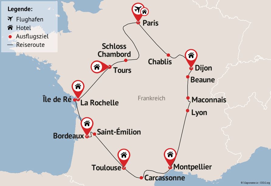 Frankreichs Vielfalt erleben für 10 Tage mit Frühstück ab 1199€ in Berlin