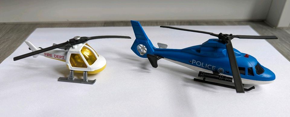 Hubschrauber Majorette, Matchbox Polizei, Feuerwehr mit Sound in Finsterwalde