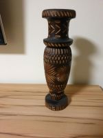 Vintage Blumenvase braun, Holz mit Schnitzereien Baden-Württemberg - Pforzheim Vorschau