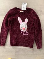 Mädchen Pullover flauschig 110 / 116 Bordeaux weinrot Pailletten Sachsen-Anhalt - Helbra Vorschau