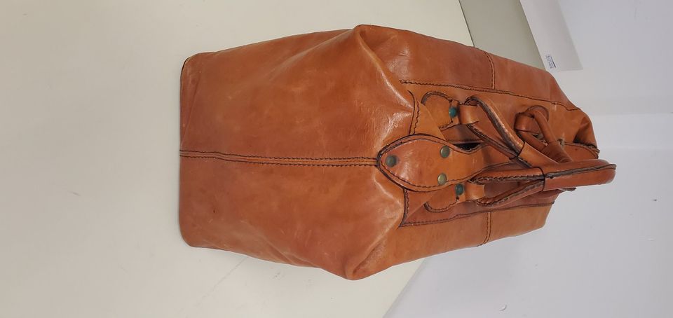 THE BRIDGE :   Reisetasche Travelbag Rindsleder  Cognac selten in Brunnthal