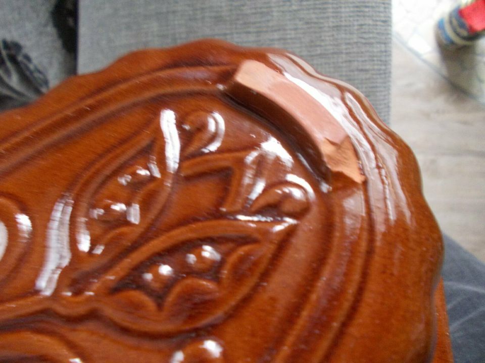 Kuchenform Keramik Herzform glasiert zu Weihnachten in Lauchheim