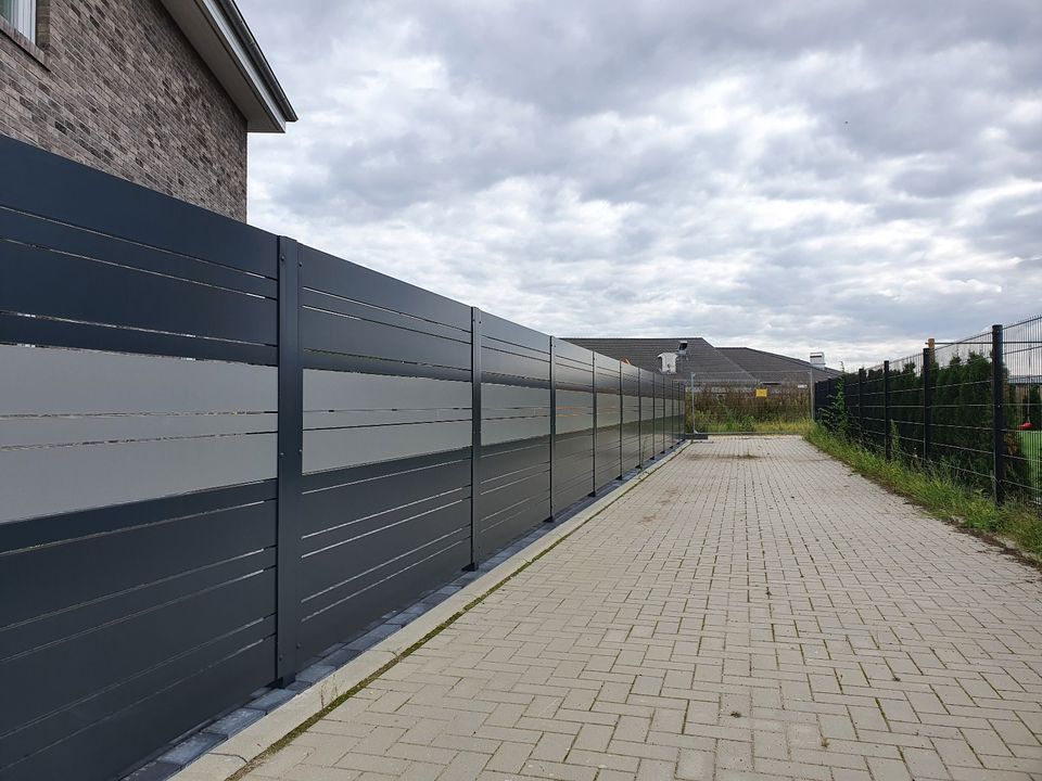 Alu Sichtschutzzaun Aluminium Zaun Alu Zaune Palisadenzaun in Peine