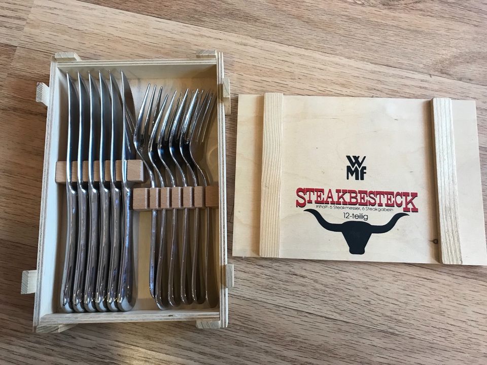 WMF Steakbesteck Gabel Messer 12 teilig Steak in Hessen - Rüsselsheim |  eBay Kleinanzeigen ist jetzt Kleinanzeigen