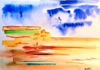 Aquarell Zeichnung Autist Bild Abstrakte Landschaft USA Kunst Thüringen - Pössneck Vorschau