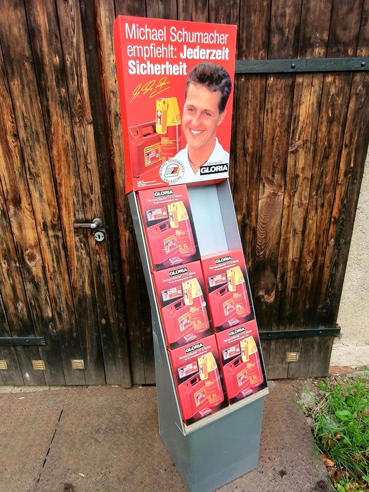 Michael Schumacher Pappaufsteller  Rennsportlöscher Feuerlöscher in Werdau