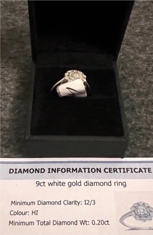 NUR HEUTE❤️NEU♥️ Gr 54 Adara jewellery Gold Ring 0,2 ct Diamant in Kaarst
