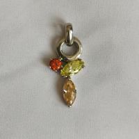 Einzigartiger Anhänger mit Granat, Citrin, Peridot, Silber 925 Berlin - Charlottenburg Vorschau