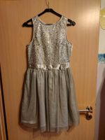 Schickes festliches Kleid Gr. 164 grau Pailetten Hessen - Morschen Vorschau