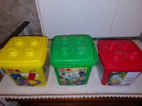 3 Lego Duplo Aufbewahrungsboxen gelb grün rot stapelbar ohne Inha Hessen - Rüdesheim am Rhein Vorschau