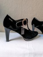 Edle Damen Anlass- Schuhe 40 Retro- Pumps Samt Schwarz/Silber Schwerin - Altstadt Vorschau