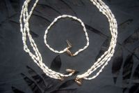 Kette - Set Perlen Halskette Süßwasser ca. 42 cm + Armband 19 cm Bochum - Bochum-Süd Vorschau