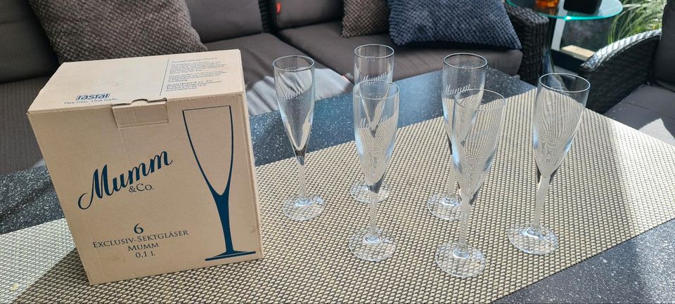 6x Mumm Exclusiv-Sektgläser,  Mumm & Co in Lörzweiler