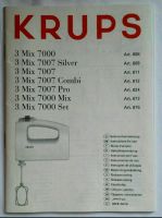 "Gebrauchsanleitung" "Krups" "Handruhrgerät" Rheinland-Pfalz - Langenfeld Eifel Vorschau