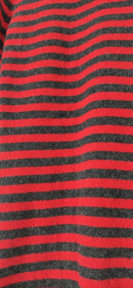 100% Kaschmir Cashmere Shirt Insieme Gestreift Stripes Rot Anthra in Ratingen