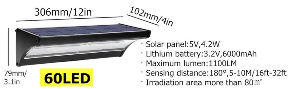 Solar-led-Licht Outdoor Solar Licht Outdoor 60 LED in Essen