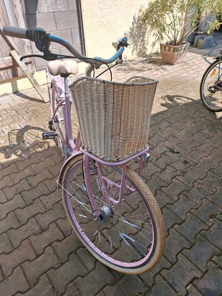 Damen Fahrrad Retro rosa in Riesbürg
