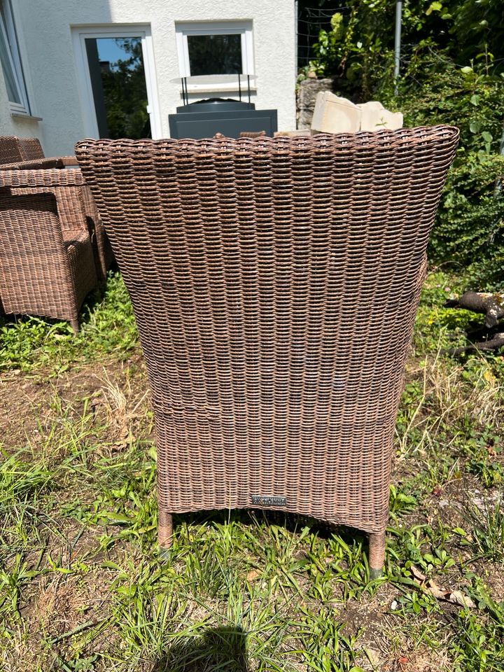 Gartentisch Set Rattan Milchglas ca. 200x100 (evtl mit Lieferung) in Marbach am Neckar