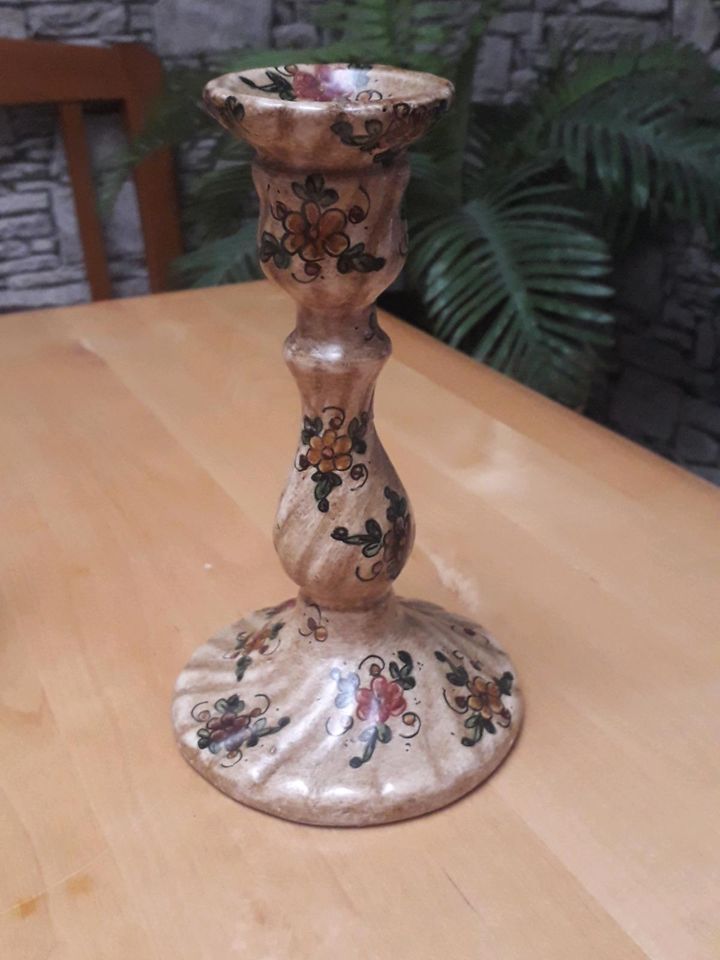 Biagioli cm Gubbio Vase + Kerzenhalter Italien Keramik in Leutesdorf