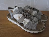 Rieker Sandalen Antistress Fußbett Gr. 40 silber komplett Leder Baden-Württemberg - Heilbronn Vorschau