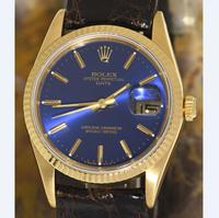 Rolex Oyster Perpetual Date Blue Dial 18Kt Gold Baden-Württemberg - Mannheim Vorschau