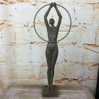 ✨Art Deco FrauenSkulptur gestreckte Frau mit Reif, Bronzeoptik✨ Niedersachsen - Wolfenbüttel Vorschau