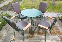 Sitzgruppe Metall, 4 Stühle + Tisch grün rotbraun Sachsen - Kamenz Vorschau