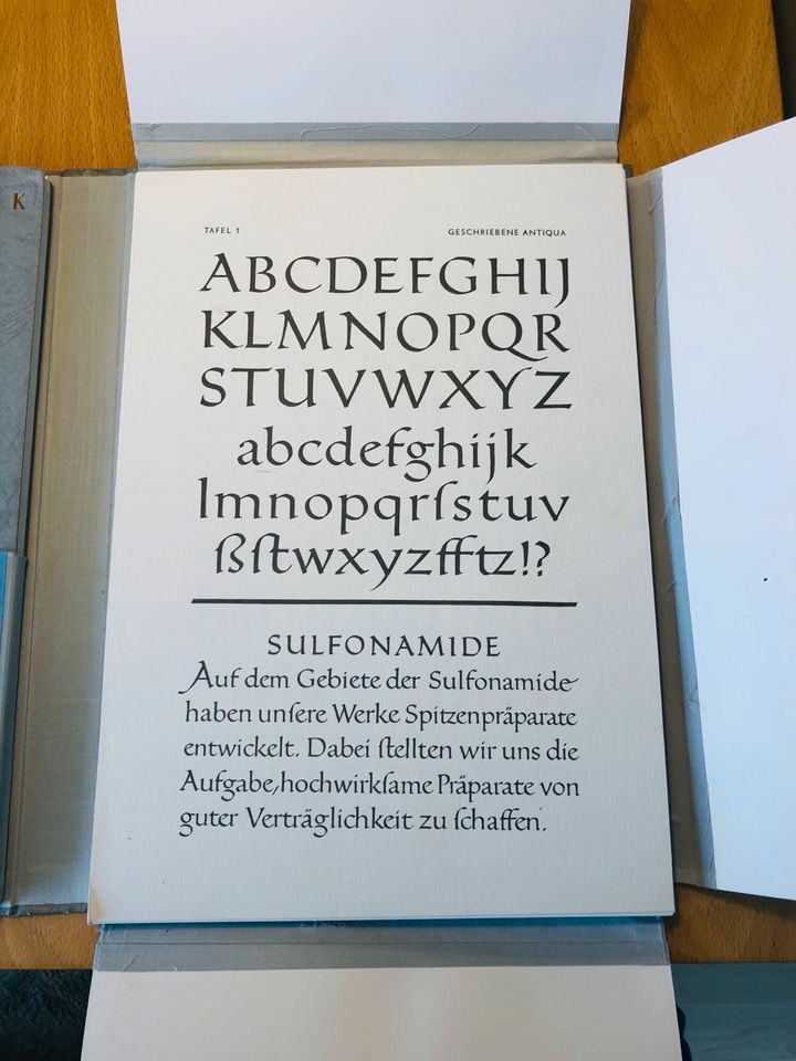 Die Schriften des Malers WalterSchenk von 1963 in Fürth