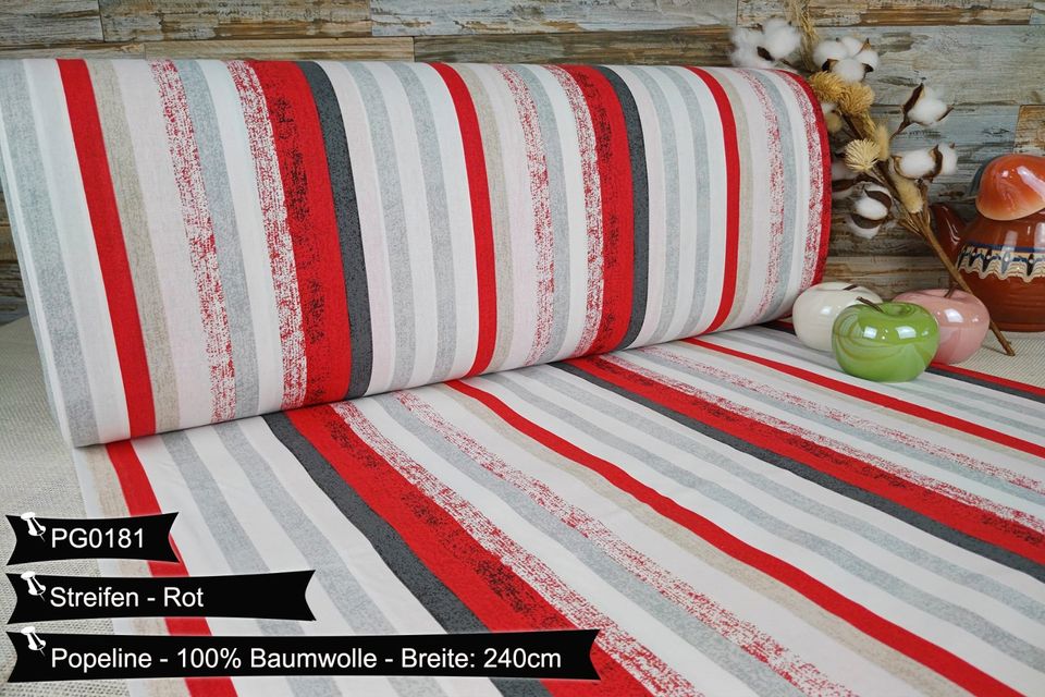 Baumwollstoffe Doppelbreit 240cm Popeline VERSANDFREI Sterne Streifen Punkte Stoffe Meterware ab 50cm Baumwolle Bastelstoff Hochwertige Patchwork Basteln Dekostoffe Deko Stoff Stoffreste ÖkoTex in Leipzig