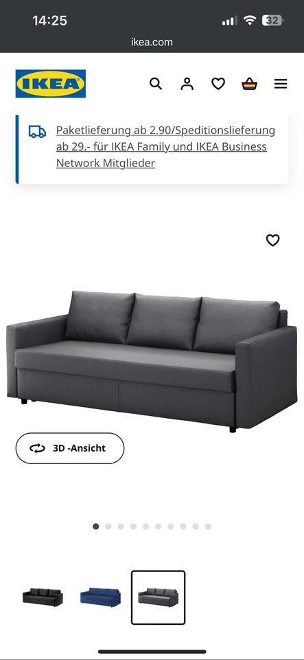 **50€**!!! Ikea Schlafcouch friheten 3 Sitzer Sonderpreis in Prüm