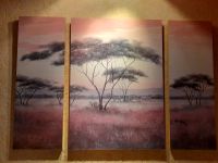 Triptychon, 3 teiliges Bild auf Holz, Savanne in Afrika Altona - Hamburg Osdorf Vorschau