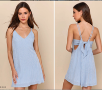 Adrift Blue Striped Tie-Back Mini Swing Dress Altona - Hamburg Rissen Vorschau