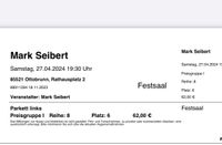 1 Ticket Mark Seibert 27.4. München Wünsch Dir was, dann singt … Eimsbüttel - Hamburg Schnelsen Vorschau