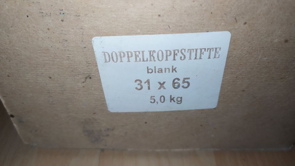 1 Pack. 5,0kg Nägel Nagel Doppelkopfstifte blank - 31x65 in Geretsried