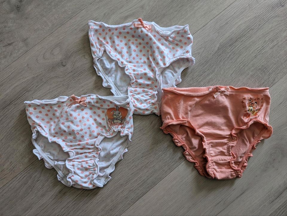 Bambi Unterhosen Mädchen 74/80 Weiß Orange in Lich