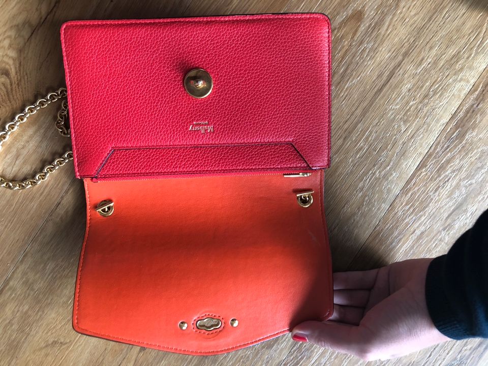 Original Mulberry Small Darley rot Leder Handtasche Tasche in Heilbronn