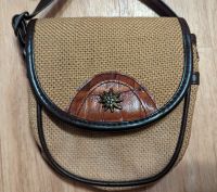 Vintage Trachten Tasche Leder Edelweiß Jute Dirndl Handtasche Dresden - Gorbitz-Ost Vorschau