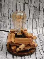 R4 Tischlampe Lampe Holz Licht Naturholzleuchte Tisch Holzlampe Nordrhein-Westfalen - Rees Vorschau