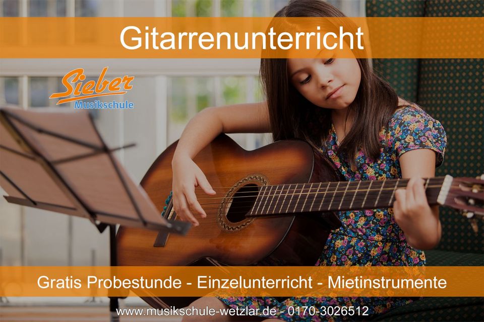 Gitarre / Westerngitarre / E-Bass / E-Gitarre Unterricht Wetzlar in Wetzlar