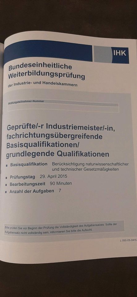 Geprüfte Industriemeister Basisqualifikationen in Berlin