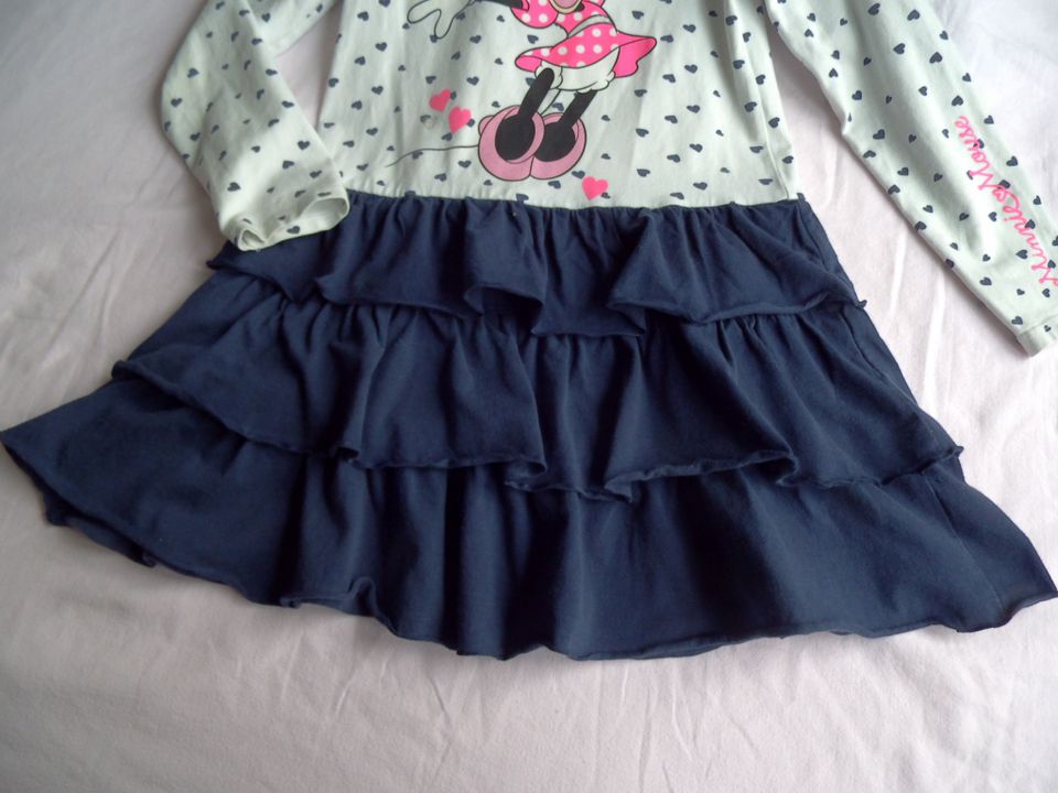 Einschulungs- Kleid Gr 128  Minnie Mouse Blau weiß Disney in Bochum