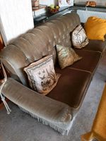 1 couch,2 Sessel,Retro,grün,samt,Gold,bequem,Kissen,vintage, Hessen - Offenbach Vorschau